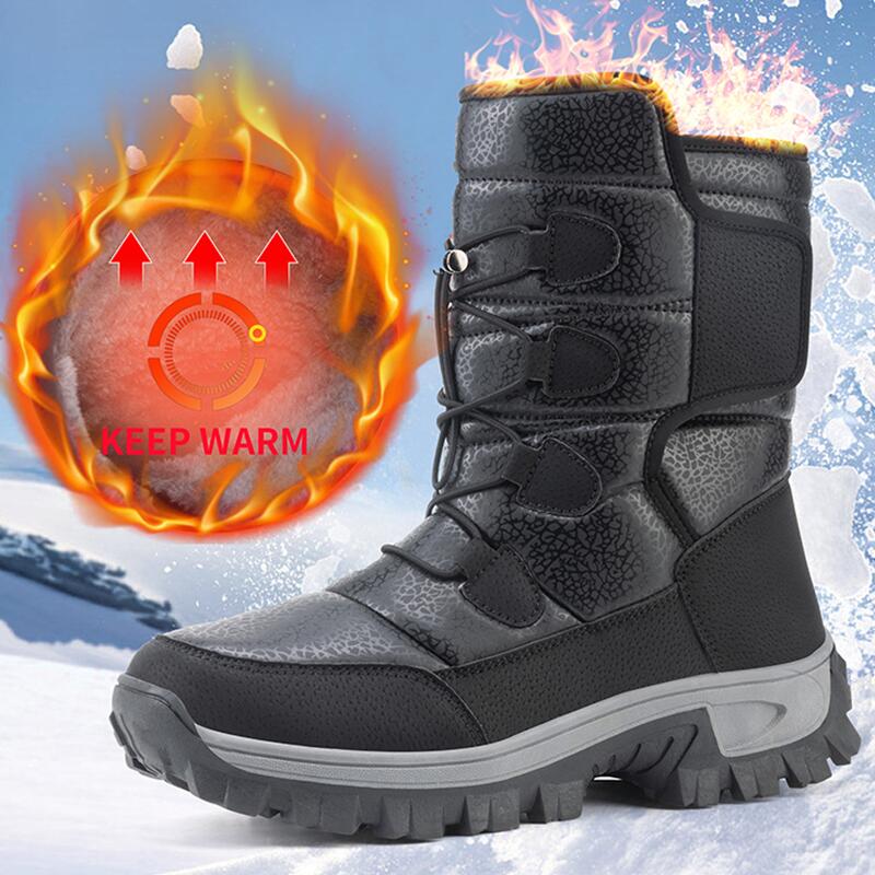 Waterproof Winter Boot - Yeni sıcak erkek peluş kar botları
