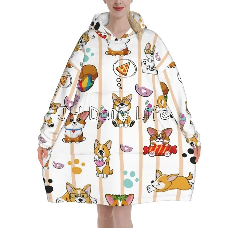 Sevimli Corgi Köpek Giyilebili - Sherpa Hoodie Fleece incelemesi ve fiyatı