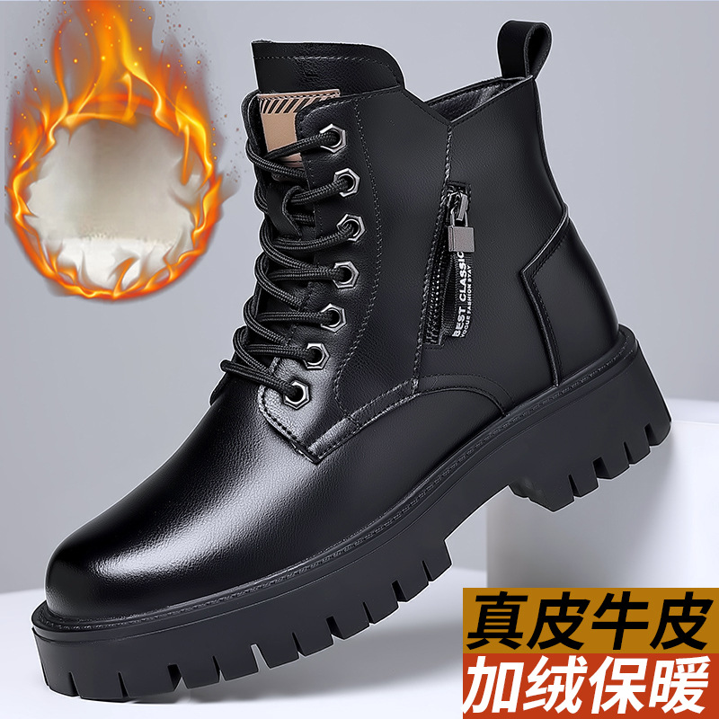 Erkekler klasik hakiki deri çi - Waterproof Winter Boot incelemesi ve fiyatı